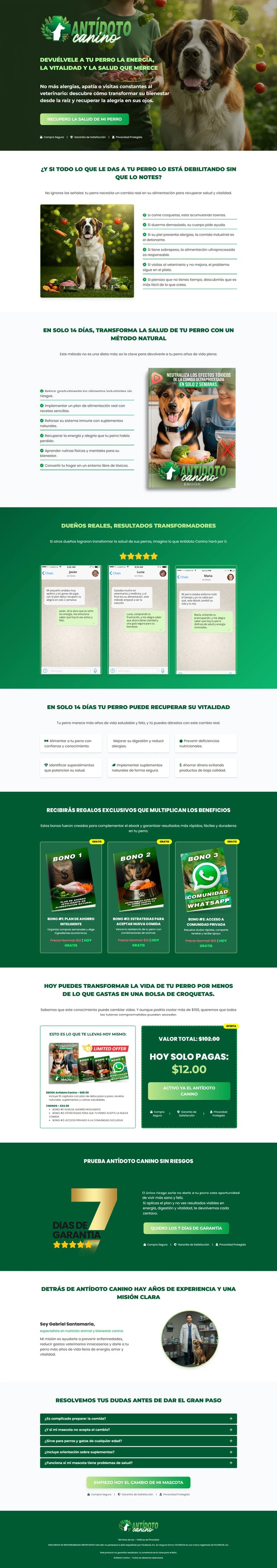 Ejemplo de página de ventas incluida con el PLR