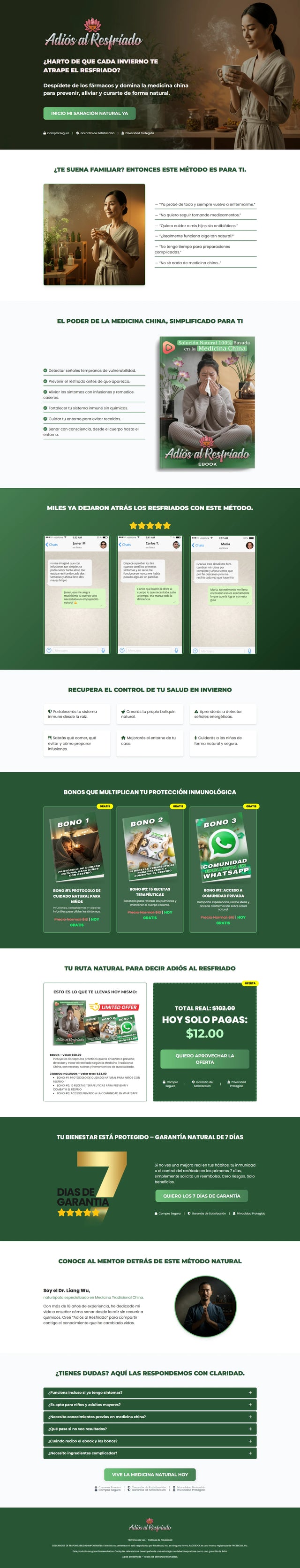 Ejemplo de página de ventas incluida con el PLR