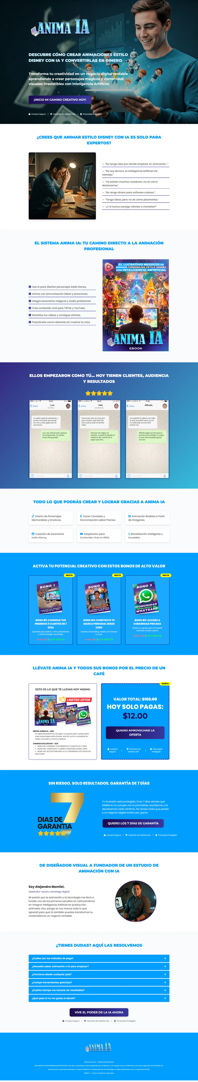 Ejemplo de página de ventas incluida con el PLR