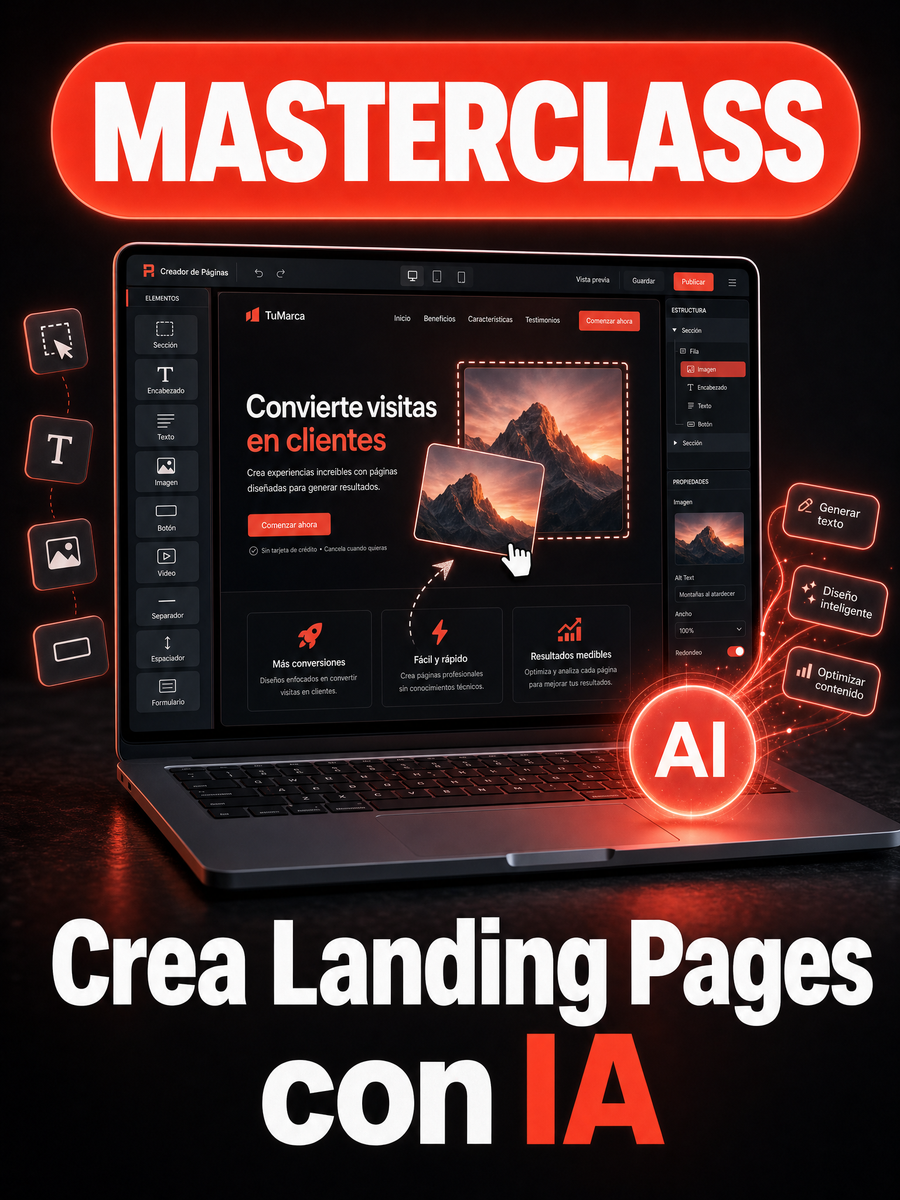Crea Landing Pages con IA — Curso (Academia)