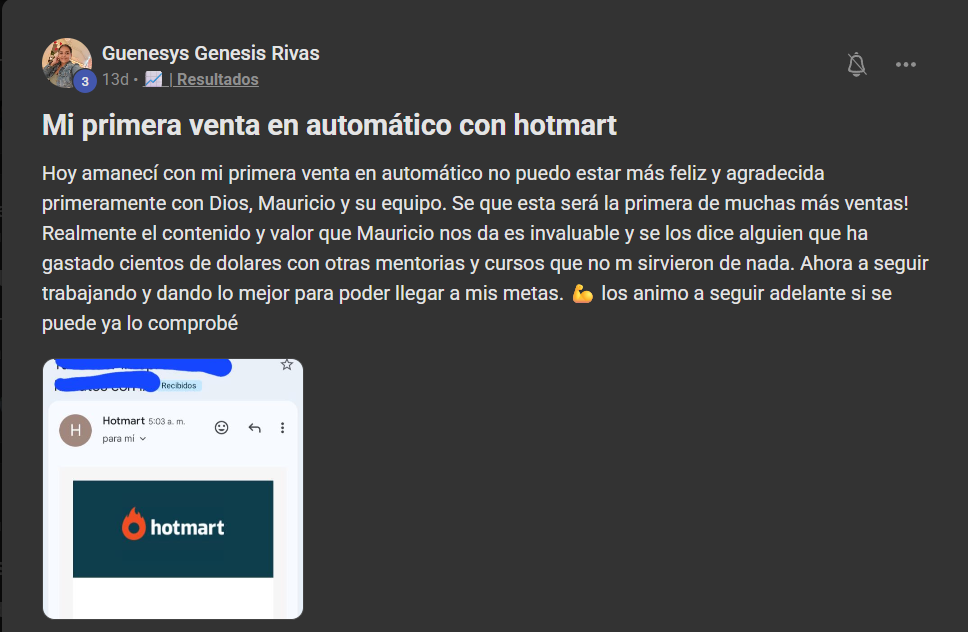Guenesys Rivas — primera venta en automático