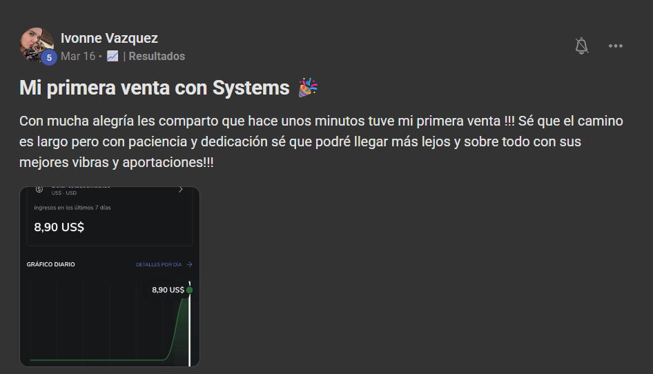 Ivonne Vázquez — primera venta con sus PLR